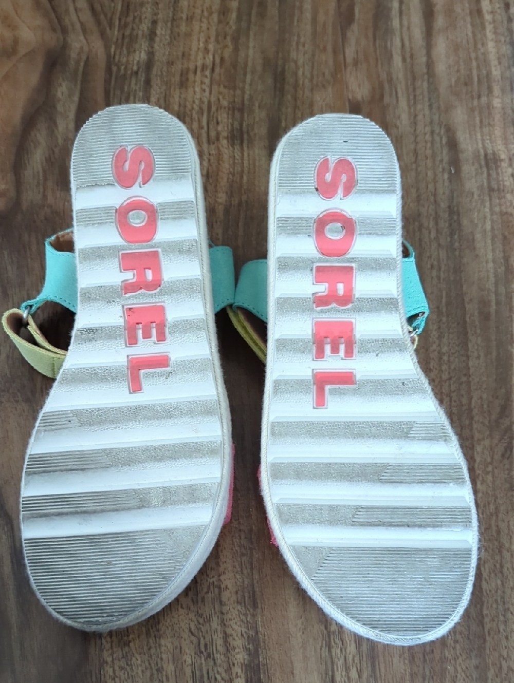 Sorel Cameron Flatform Platform Sandal Hot Coral & Sea Salt - Picture 4 of 8